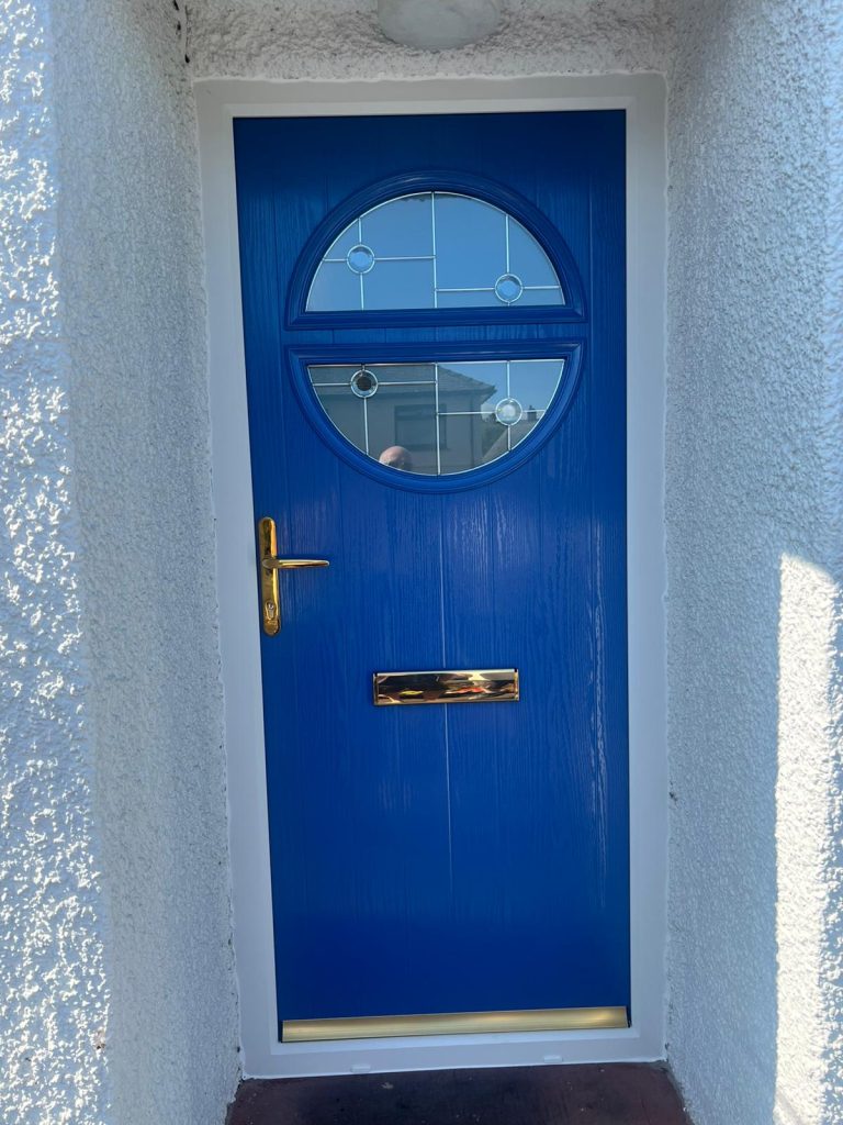 Composite Door with gold furniture